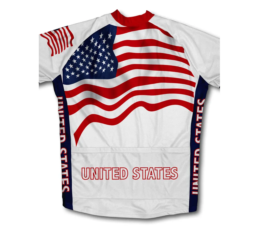 United States Flag Cycling Jersey for Men and Women