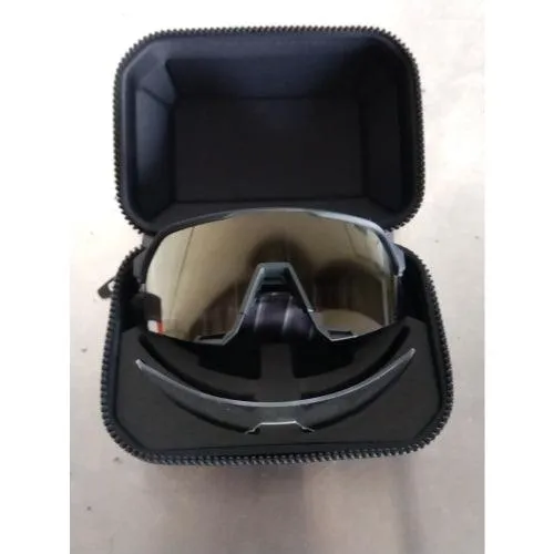 Used 100% S3 Sport Performance Sunglasses - Sport and Cycling Eyewear (Soft TACT Black - Soft Gold Lens)