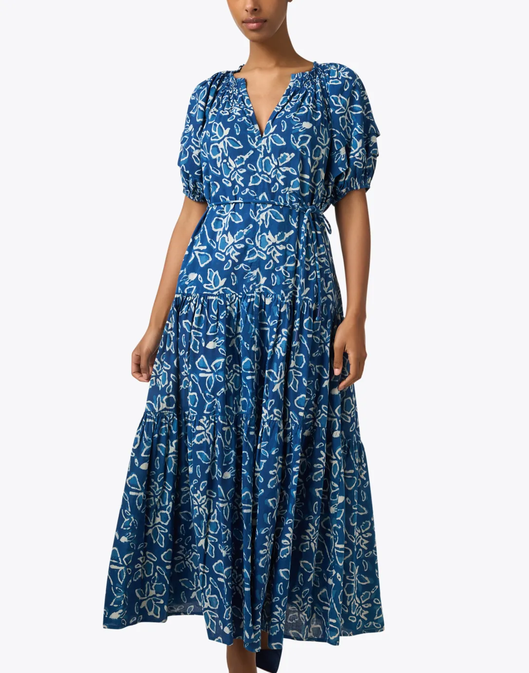 Uva Blue Print Cotton Dress