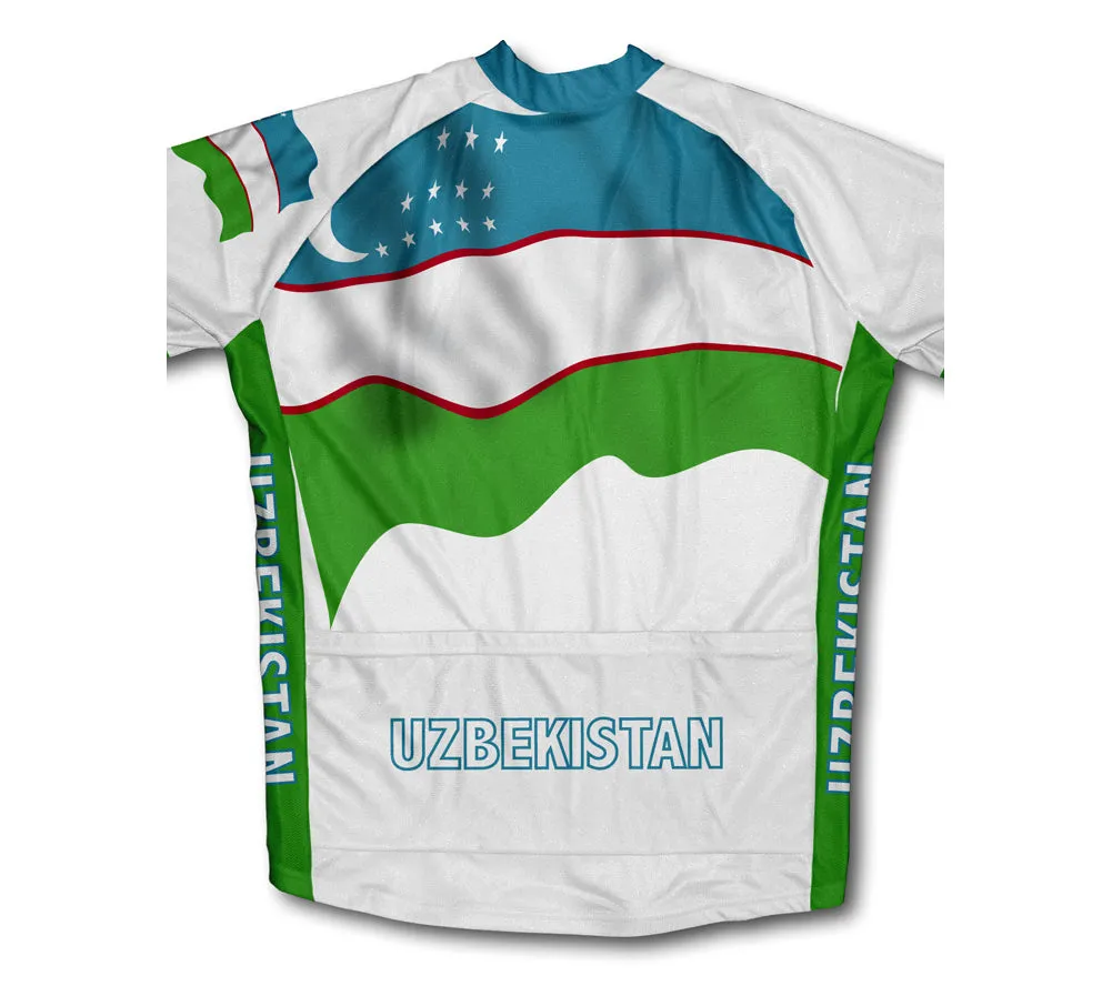 Uzbekistan Flag Cycling Jersey for Men and Women