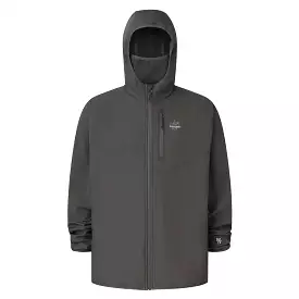 W3 Outbound Full Zip Hoodie: Mid weight Windproof Fishing Hoodie with Face Mask Full Zip