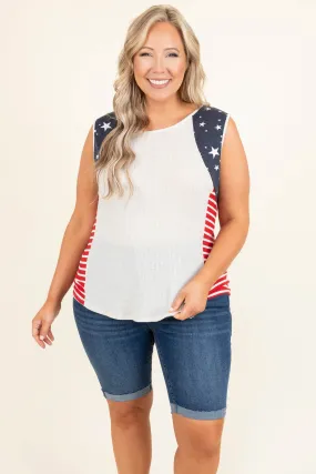 Waves Of Liberty Top, Oatmeal