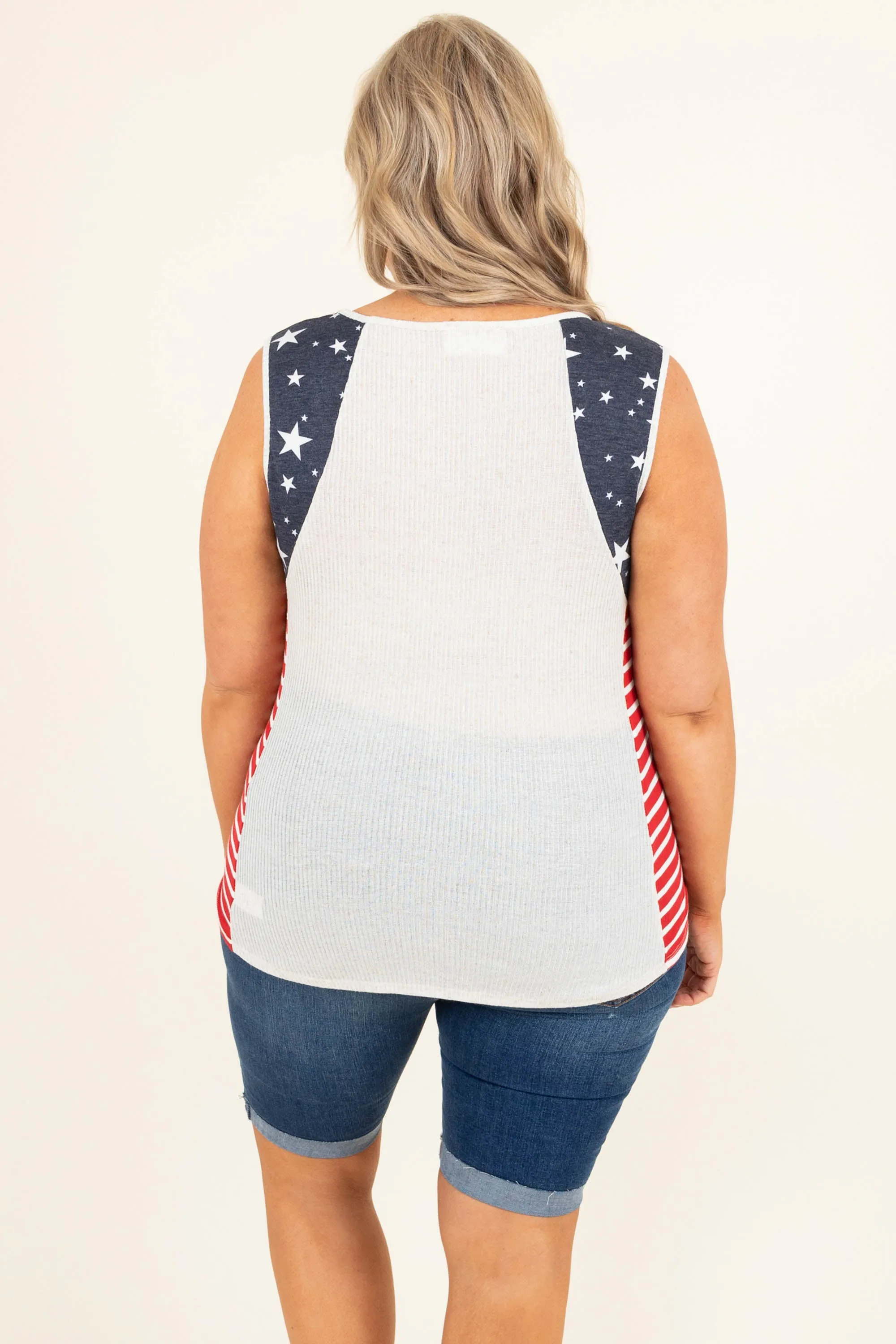 Waves Of Liberty Top, Oatmeal