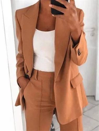 Women's Simple Style Solid Color Patchwork Single Breasted Blazer