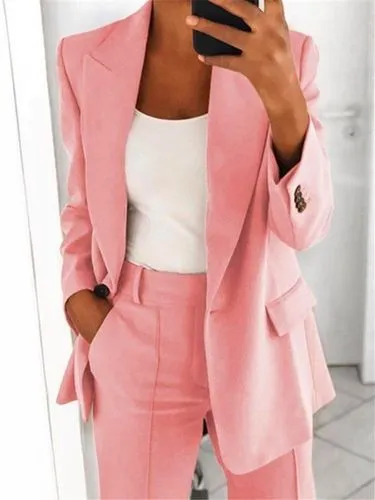 Women's Simple Style Solid Color Patchwork Single Breasted Blazer