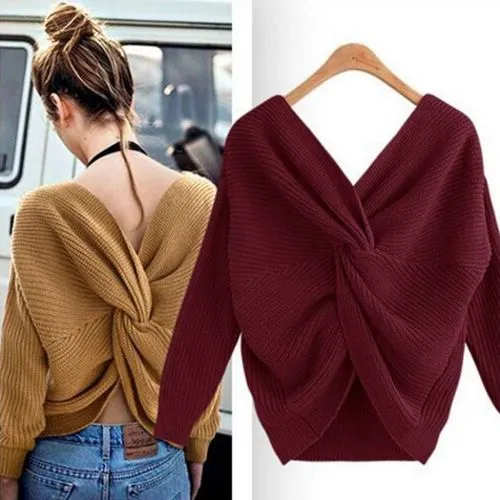 Women's Sweater Long Sleeve Sweaters & Cardigans Fashion Solid Color