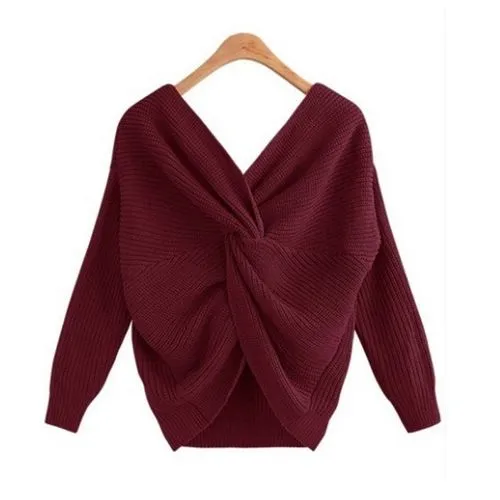 Women's Sweater Long Sleeve Sweaters & Cardigans Fashion Solid Color