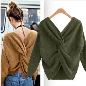 Women's Sweater Long Sleeve Sweaters & Cardigans Fashion Solid Color