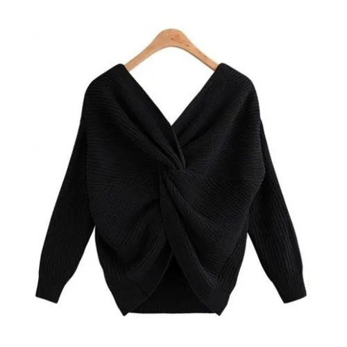 Women's Sweater Long Sleeve Sweaters & Cardigans Fashion Solid Color