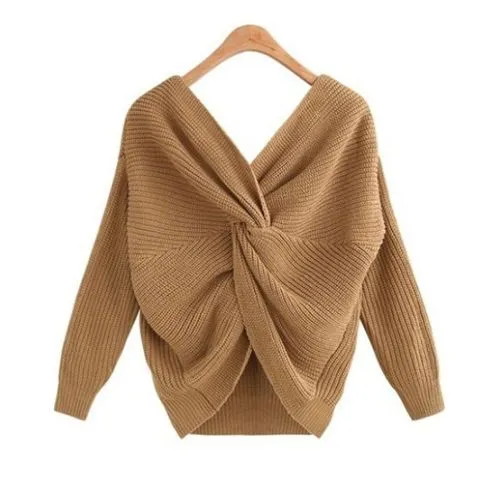 Women's Sweater Long Sleeve Sweaters & Cardigans Fashion Solid Color