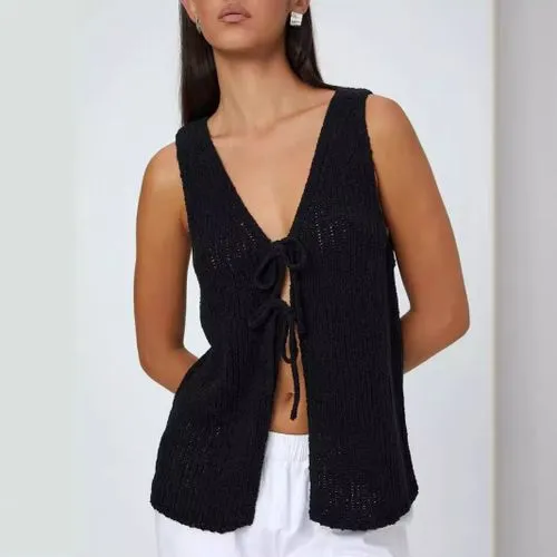 Women's Sweater Vest Sleeveless Sweaters & Cardigans Sexy Streetwear Solid Color