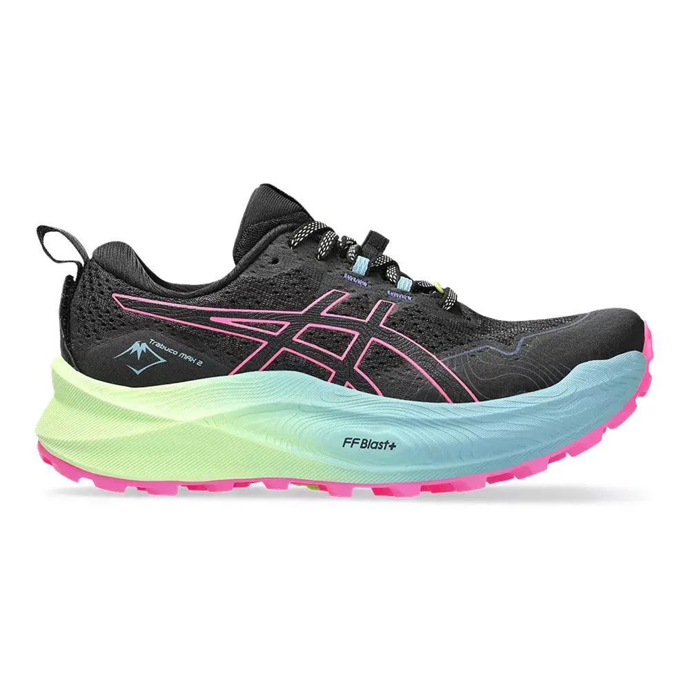 Women's Asics Trabuco Max 2, Black/Hot Pink, 9.5 B Medium