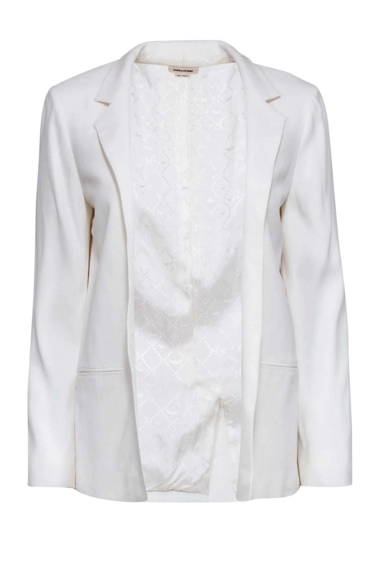 Zadig & Voltaire - Ivory Open Front Blazer Sz S