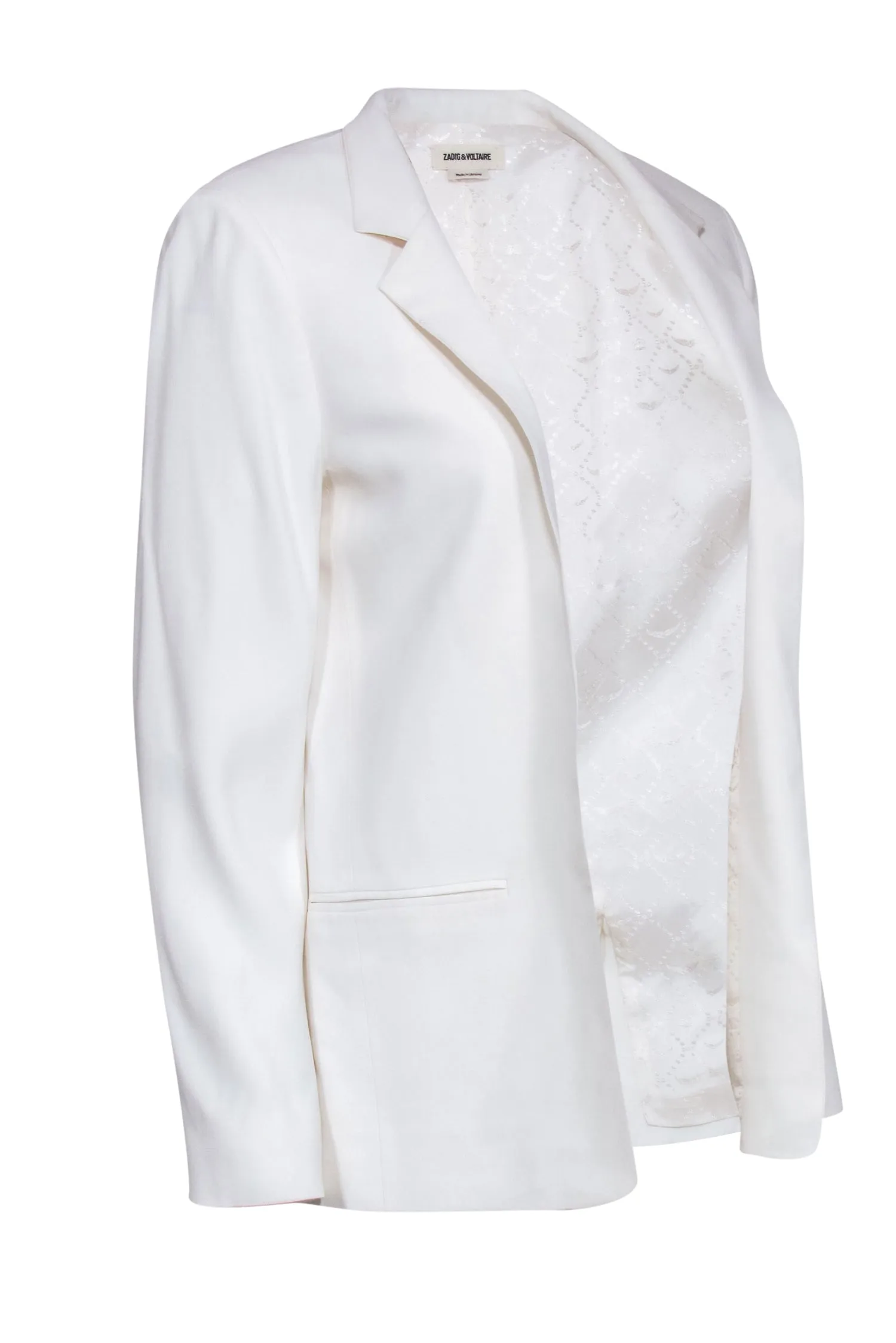 Zadig & Voltaire - Ivory Open Front Blazer Sz S